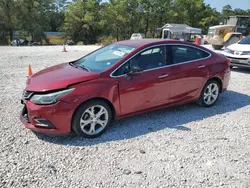 Chevrolet salvage cars for sale: 2018 Chevrolet Cruze Premier