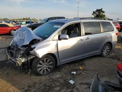 Salvage cars for sale at Woodhaven, MI auction: 2017 Toyota Sienna XLE