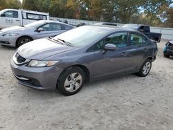 Salvage cars for sale at North Billerica, MA auction: 2015 Honda Civic LX