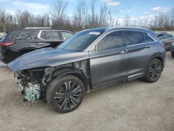 Salvage cars for sale at Leroy, NY auction: 2021 Infiniti QX50 Luxe