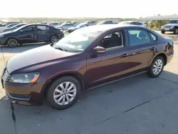 2013 Volkswagen Passat S en venta en Grand Prairie, TX