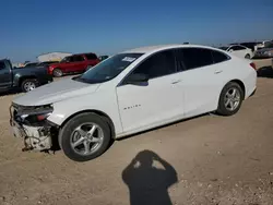 Salvage cars for sale at Amarillo, TX auction: 2017 Chevrolet Malibu LS