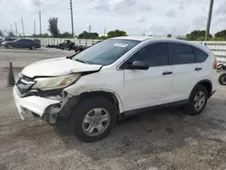 Salvage cars for sale at Miami, FL auction: 2015 Honda CR-V LX