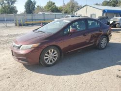 Salvage cars for sale at Wichita, KS auction: 2012 Honda Civic EX