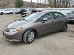 Salvage cars for sale from Copart Center Rutland, VT: 2012 Honda Civic LX