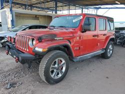 Salvage SUVs for sale at auction: 2020 Jeep Wrangler Unlimited Sahara