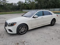 Salvage cars for sale from Copart Fort Pierce, FL: 2018 Mercedes-Benz S 450 4matic