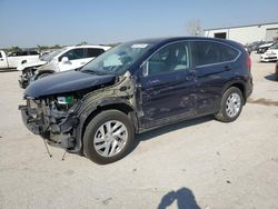 Salvage cars for sale at Kansas City, KS auction: 2015 Honda CR-V EX