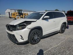 Salvage cars for sale from Copart Tulsa, OK: 2017 Toyota Highlander SE