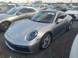 Salvage cars for sale at Riverview, FL auction: 2024 Porsche 911 Carrera