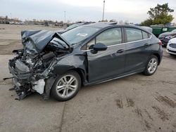 Salvage cars for sale from Copart Woodhaven, MI: 2018 Chevrolet Cruze LT