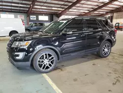 Salvage cars for sale at East Granby, CT auction: 2017 Ford Explorer Sport