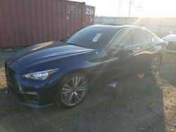 Salvage cars for sale from Copart Elgin, IL: 2019 Infiniti Q50 Luxe