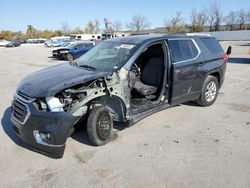 Salvage cars for sale at Bridgeton, MO auction: 2018 Chevrolet Traverse LT