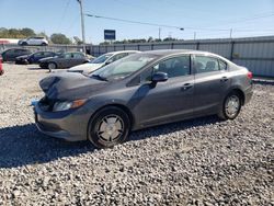 Salvage cars for sale at Hueytown, AL auction: 2012 Honda Civic HF