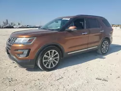 Salvage cars for sale from Copart New Braunfels, TX: 2017 Ford Explorer Limited