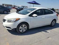 Salvage cars for sale at Grand Prairie, TX auction: 2016 KIA Forte LX