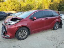 Toyota Sienna xle salvage cars for sale: 2021 Toyota Sienna XLE