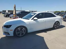 Salvage cars for sale at Grand Prairie, TX auction: 2017 Audi A4 Premium Plus