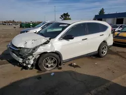 Salvage cars for sale from Copart Woodhaven, MI: 2016 Honda CR-V LX