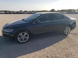 Salvage cars for sale at San Antonio, TX auction: 2014 Volkswagen Passat SE