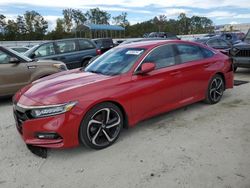 Salvage cars for sale at China Grove, NC auction: 2018 Honda Accord Sport