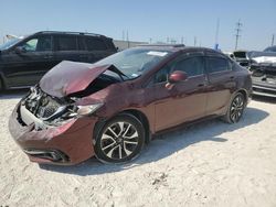 Salvage cars for sale at Haslet, TX auction: 2013 Honda Civic EXL