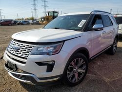 Salvage cars for sale from Copart Elgin, IL: 2018 Ford Explorer Platinum