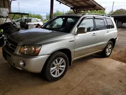 Toyota Highlander Hybrid salvage cars for sale: 2007 Toyota Highlander Hybrid