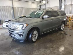 Salvage cars for sale at Casper, WY auction: 2019 Ford Expedition Max Platinum