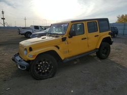 Salvage cars for sale at Greenwood, NE auction: 2021 Jeep Wrangler Unlimited Sahara 4XE