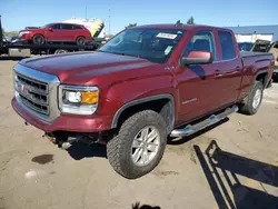 Salvage trucks for sale at Woodhaven, MI auction: 2015 GMC Sierra K1500 SLE