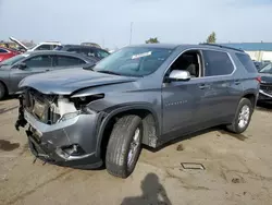 Salvage cars for sale at Woodhaven, MI auction: 2019 Chevrolet Traverse LT