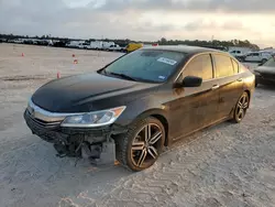 Salvage cars for sale at Houston, TX auction: 2016 Honda Accord Sport