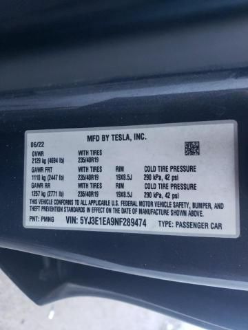 2022 Tesla Model 3