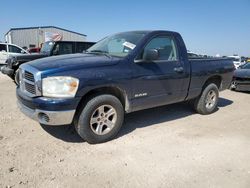 Salvage cars for sale at Amarillo, TX auction: 2008 Dodge RAM 1500 ST