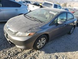 Salvage cars for sale at Magna, UT auction: 2012 Honda Civic LX