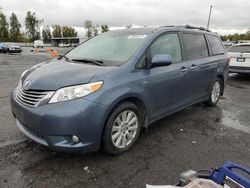 Salvage cars for sale at Portland, OR auction: 2017 Toyota Sienna XLE