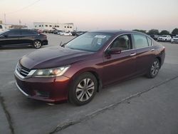 Salvage cars for sale at Grand Prairie, TX auction: 2015 Honda Accord LX