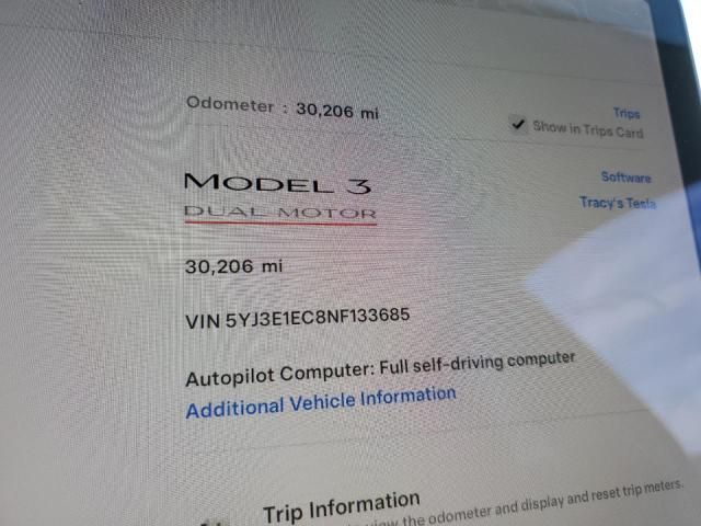 2022 Tesla Model 3