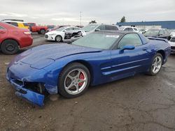 Salvage cars for sale at Woodhaven, MI auction: 2003 Chevrolet Corvette