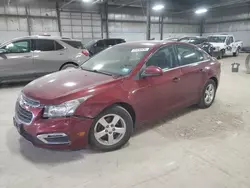 Salvage cars for sale at Des Moines, IA auction: 2015 Chevrolet Cruze LT