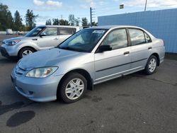 Salvage cars for sale from Copart Portland, OR: 2005 Honda Civic DX