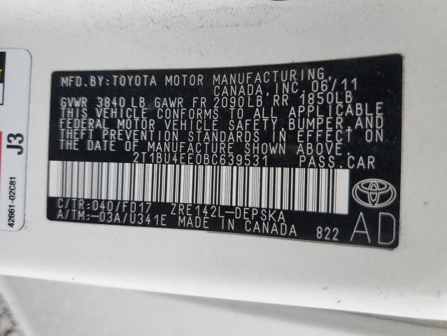 2011 Toyota Corolla Base