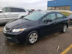 Salvage cars for sale at Woodhaven, MI auction: 2015 Honda Civic LX