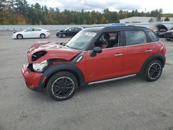 Salvage cars for sale at Windham, ME auction: 2016 Mini Cooper S Countryman