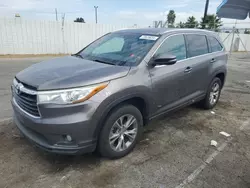 Toyota salvage cars for sale: 2015 Toyota Highlander XLE