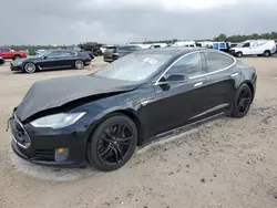 Salvage cars for sale at Houston, TX auction: 2015 Tesla Model S 70D