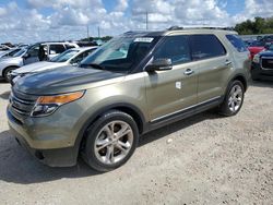 Salvage cars for sale at Arcadia, FL auction: 2013 Ford Explorer Limited