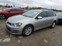 Salvage cars for sale at Indianapolis, IN auction: 2017 Volkswagen Golf Sportwagen S